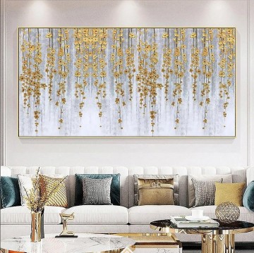  dekor - Gold Flowers by Palettenmesser Wanddekoration